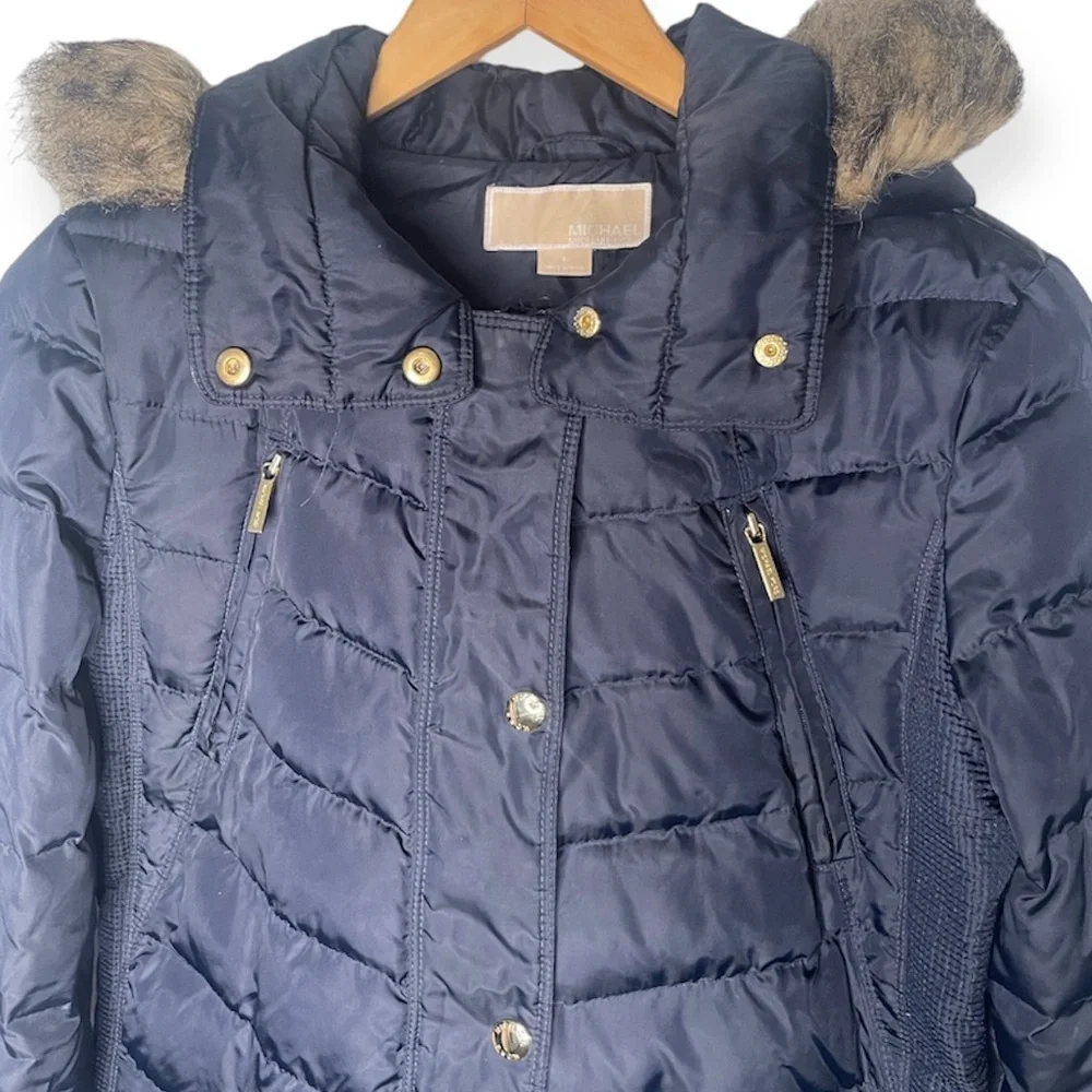 MICHAEL KORS Women's Navy Puffer Winter‎ Coat​​